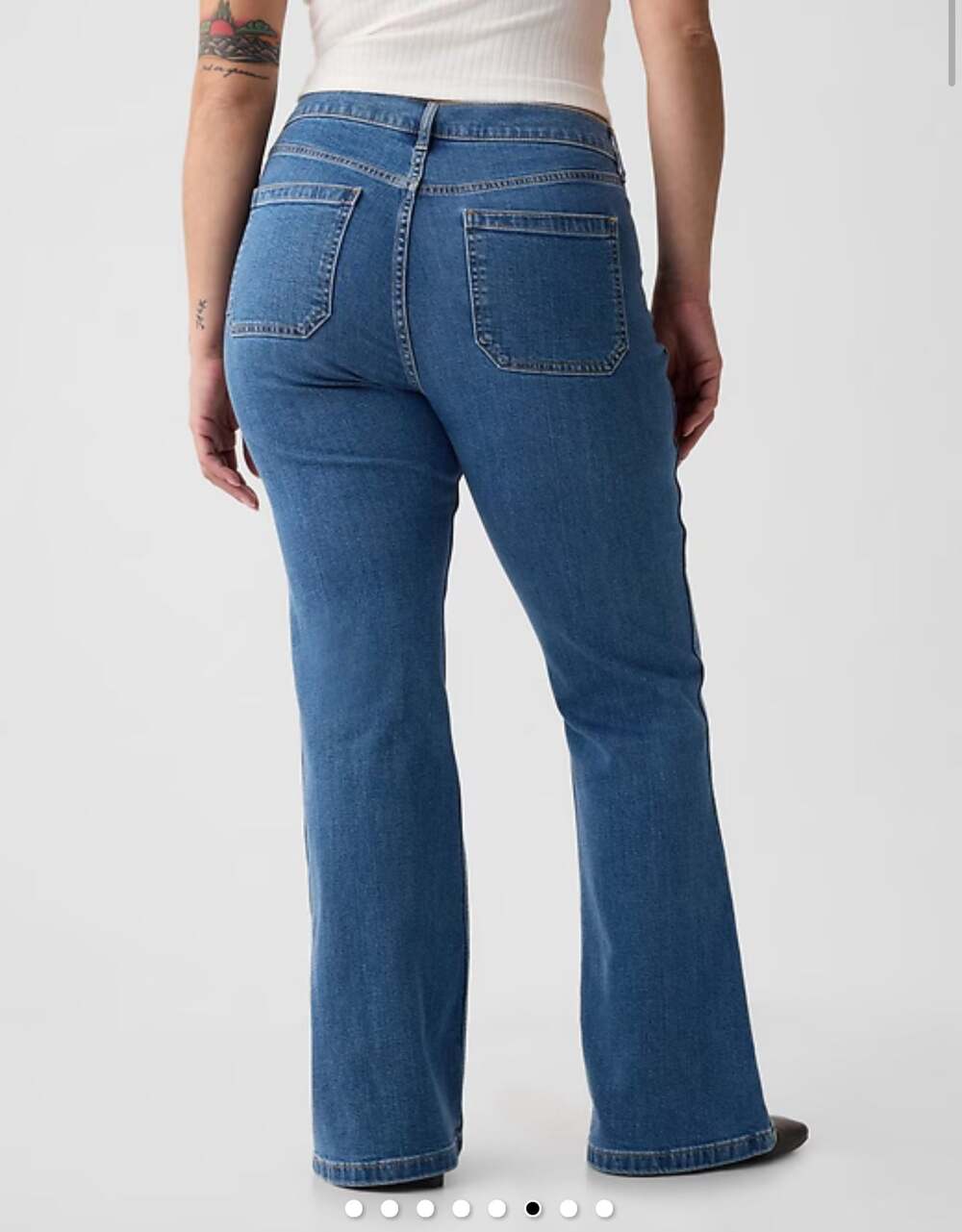 GAP High Rise '70s Flare Jeans, Sz 28/6R - Picture 4 of 10